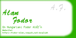 alan fodor business card